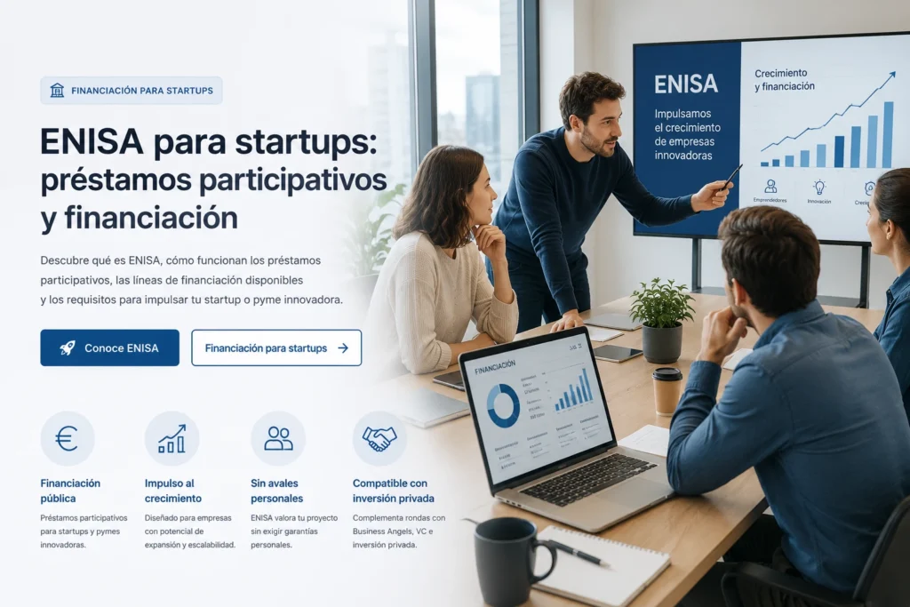 ENISA para startups, préstamos participativos y financiación para empresas innovadoras